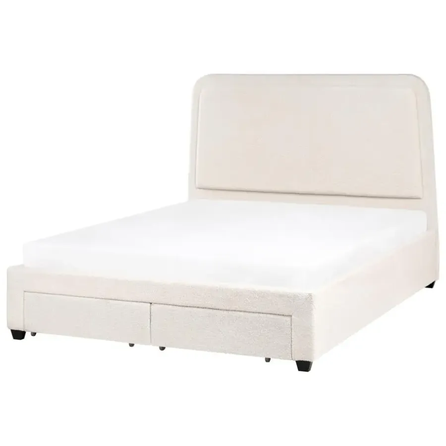 Leen Bakker SARDENT - Tweepersoonsbed - Off-white - 140 x 200 cm - Bouclé