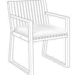 Beliani SASSARI - Tuinkussen - Wit - 46 x 46 cm - Polyester