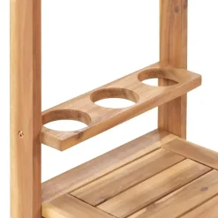 Beliani SASSARI II - Trolley - Lichte houtkleur - Acaciahout