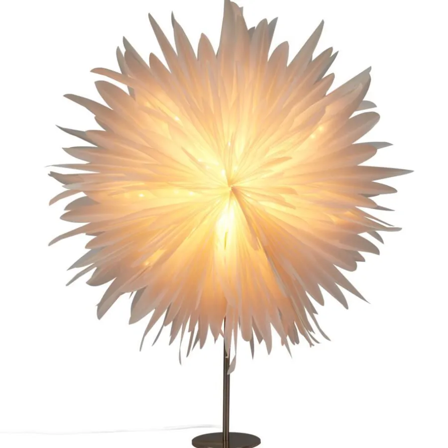 Beliani SATOPANTH - Kerstdecoratie ster lamp - Gebroken wit - Papier