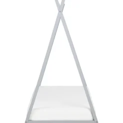 Kinderbedden-Beliani SAURAT - Kinderbed - Grijs - 90 x 200 cm - Dennenhout