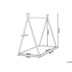 Beliani SAURAT - Kinderbed - Wit - 90 x 200 cm - Dennenhout