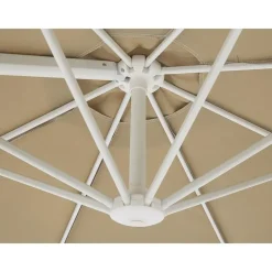 Beliani SAVONA II - Zweefparasol - Taupe/Wit - Polyester