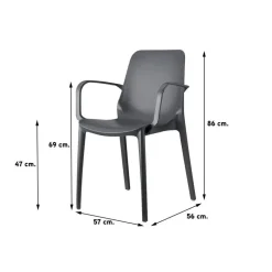 Scab Ginevra armstoel - Antraciet