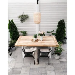 Beliani SCANIA - Tuintafel - Lichte houtkleur - 80 x 170 cm - Acaciahout