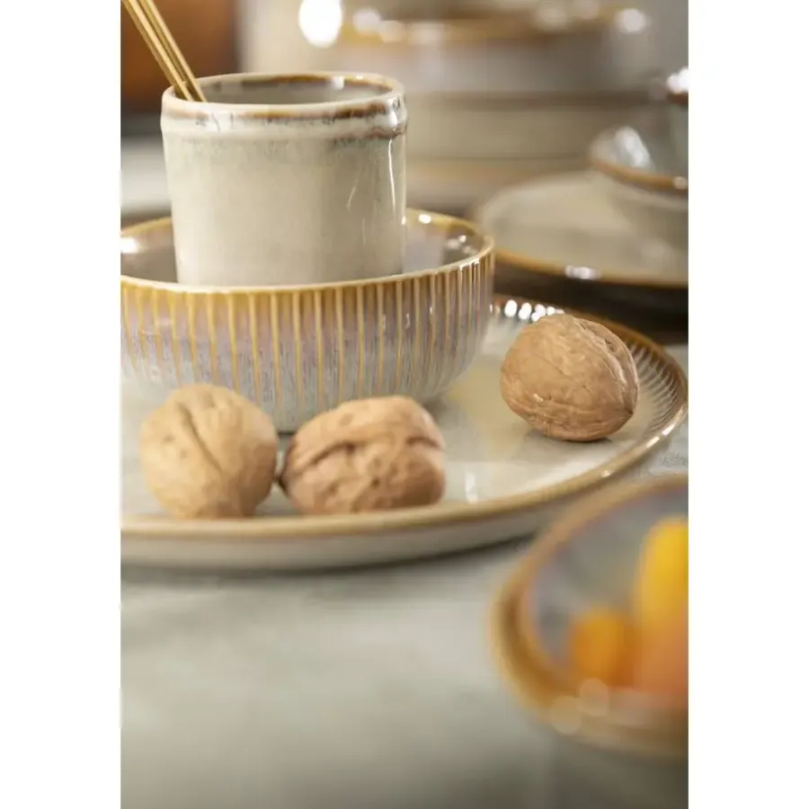 Leen Bakker Schaaltje Camille - beige - stoneware - Ø11,5 cm