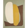 Leen Bakker Schilderij Abstract Craft groen MDF - 80x60 cm