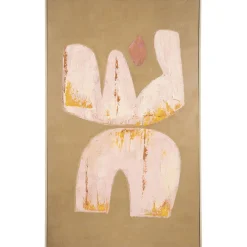 Schilderijen-Leen Bakker Schilderij Abstract Craft oker MDF - 115x70 cm