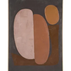 Schilderijen-Leen Bakker Schilderij Abstract Craft bruin MDF - 80x60 cm