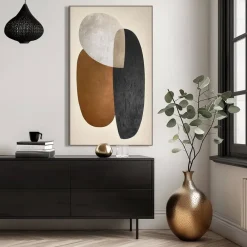 Schilderijen-Leen Bakker Schilderij Abstract warm - multikleur - 118x70 cm