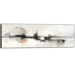 Schilderijen-Reinders Schilderij Abstracte horizon - 52 x 156cm - Beige
