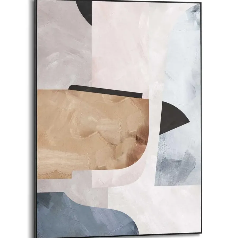 Schilderijen-Reinders Schilderij Abstracte Illusie II - 70 x 50cm - Beige