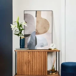 Reinders Schilderij Abstracte Illusie I - 70 x 50cm - Beige