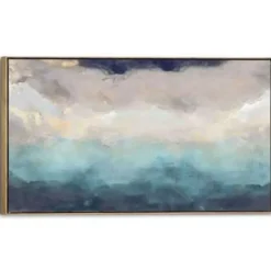 Schilderijen-Reinders Schilderij Abstracte kunst - 70 x 118cm - Blauw