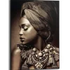 Reinders Schilderij Afrikaanse Vrouw - 70 x 50cm - Bruin