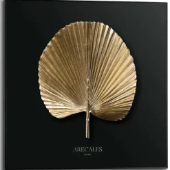 Schilderijen-Reinders Schilderij Areca Goud - 50 x 50cm - Goudkleurig