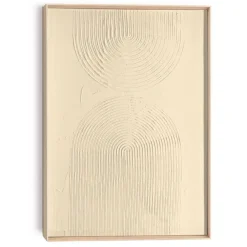Schilderijen-Reinders Schilderij 3D Art Bows - sand - 70 x 50cm - Beige
