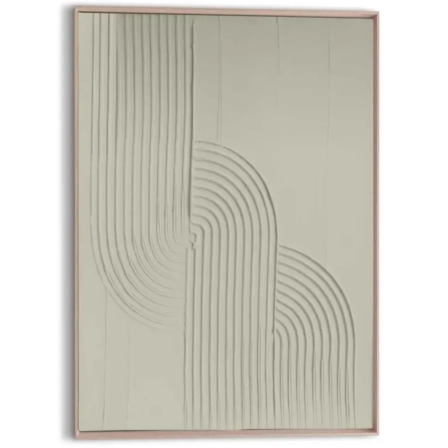 Reinders Schilderij 3D Art Knot - sage green - 70 x 50cm - Groen