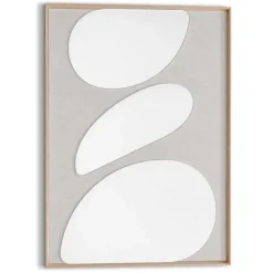 Schilderijen-Reinders Schilderij 3D Art Organic Pebbles - 70 x 50cm - Beige