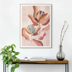 Schilderijen-Reinders Schilderij Earth Flowers - 70 x 50cm - Bruin
