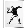 Reinders Schilderij Flower Thrower - 70 x 50cm - Zwart-Wit