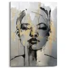 Reinders Schilderij Gezicht - 70 x 50cm - Goudkleurig