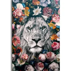 Reinders Schilderij Jungle leeuw - 90 x 60cm - Bont