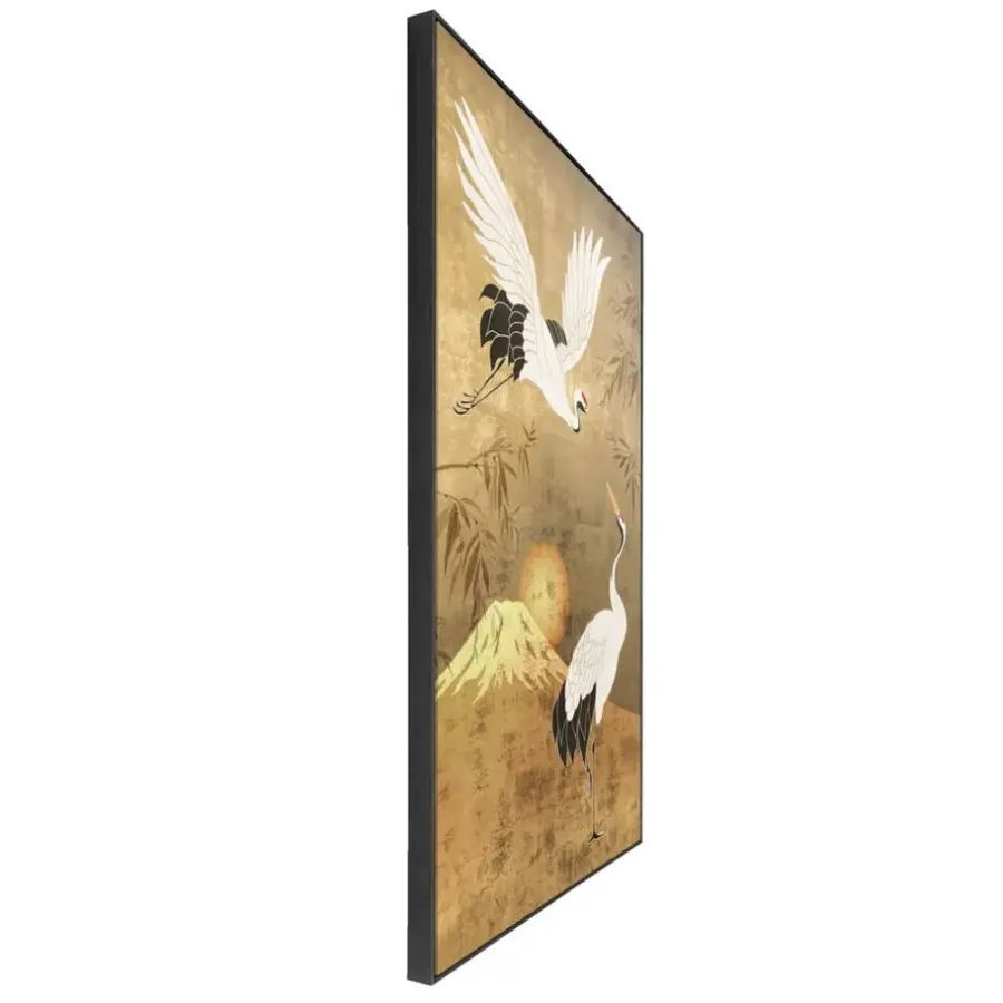 Leen Bakker Schilderij Kraanvogel - multikleur - 118x70 cm