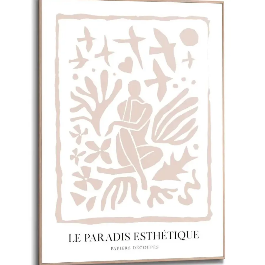 Reinders Schilderij Le Paradis Esthétique - 70 x 50cm - Beige