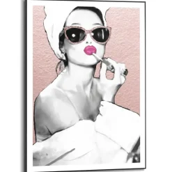 Posters-Reinders Schilderij Lipstick Beauty - 70 x 50cm - Roze