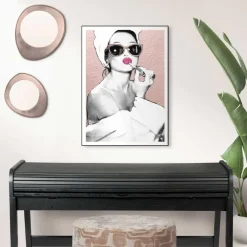 Posters-Reinders Schilderij Lipstick Beauty - 70 x 50cm - Roze