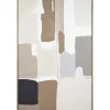 Leen Bakker Schilderij Nedra beige MDF - 120x80 cm