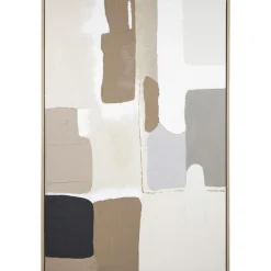 Leen Bakker Schilderij Nedra beige MDF - 120x80 cm