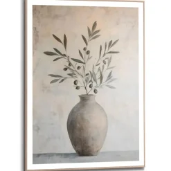 Posters-Reinders Schilderij Olijven op Vaas - 70 x 50cm - Groen