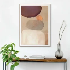 Reinders Schilderij Pebble Play - 70 x 50cm - Bruin