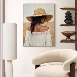 Reinders Schilderij Summer Lady - 70 x 50cm - Beige