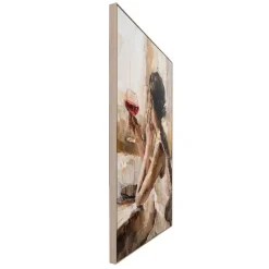 Schilderijen-Leen Bakker Schilderij Vrouw met wijn - MDF - 118x70 cm