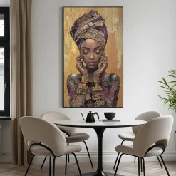 Leen Bakker Schilderij vrouw warm FCL - 118x70 cm