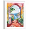 Schilderijen-Reinders Schilderij Zomers balkon - 70 x 50cm - Bont