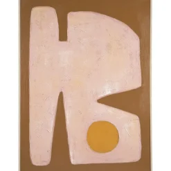 Schilderijen-Leen Bakker Schilderije Abstract Craft terra MDF - 80x60 cm