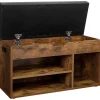 Songmics Schoenbank -Schoenenrek - Opbergruimte onder de zitting - 80 x 30 x 44 cm