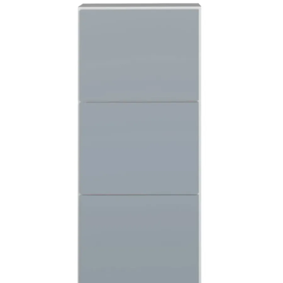 Schoenenkasten-Symbiosis Schoenenkast Baylinn 3 draaideuren en 5 legplanken-celadon grijs/wit