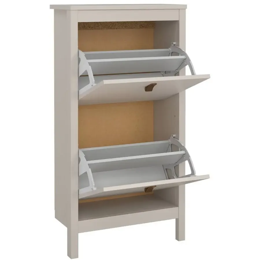 Leen Bakker Schoenenkast Madeira - greige - 102,9x53,8x24,6 cm