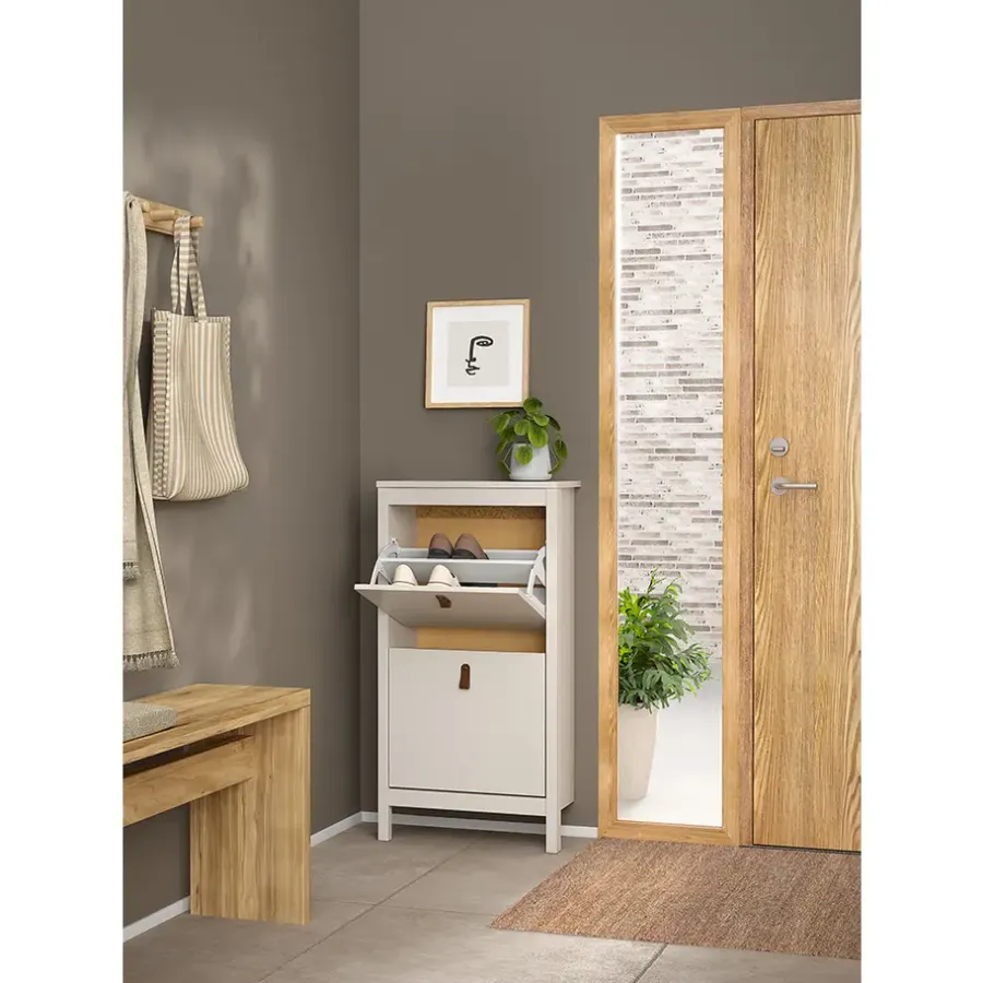 Leen Bakker Schoenenkast Madeira - greige - 102,9x53,8x24,6 cm