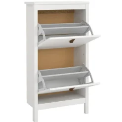 Schoenenkasten-Leen Bakker Schoenenkast Madeira - wit - 102,9x53,8x24,6 cm