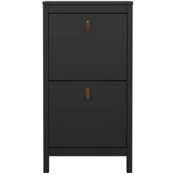 Schoenenkasten-Leen Bakker Schoenenkast Madeira - zwart - 102,9x53,8x24,6 cm