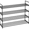 ACAZA Schoenenrek - 4 niveaus - metaal - 92x73x30 cm - zwart