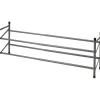 Kledingopbergers-Merkloos Schoenenrek - uitschuifbaar - RVS - 2-laags - 35 x 23 x 61 cm