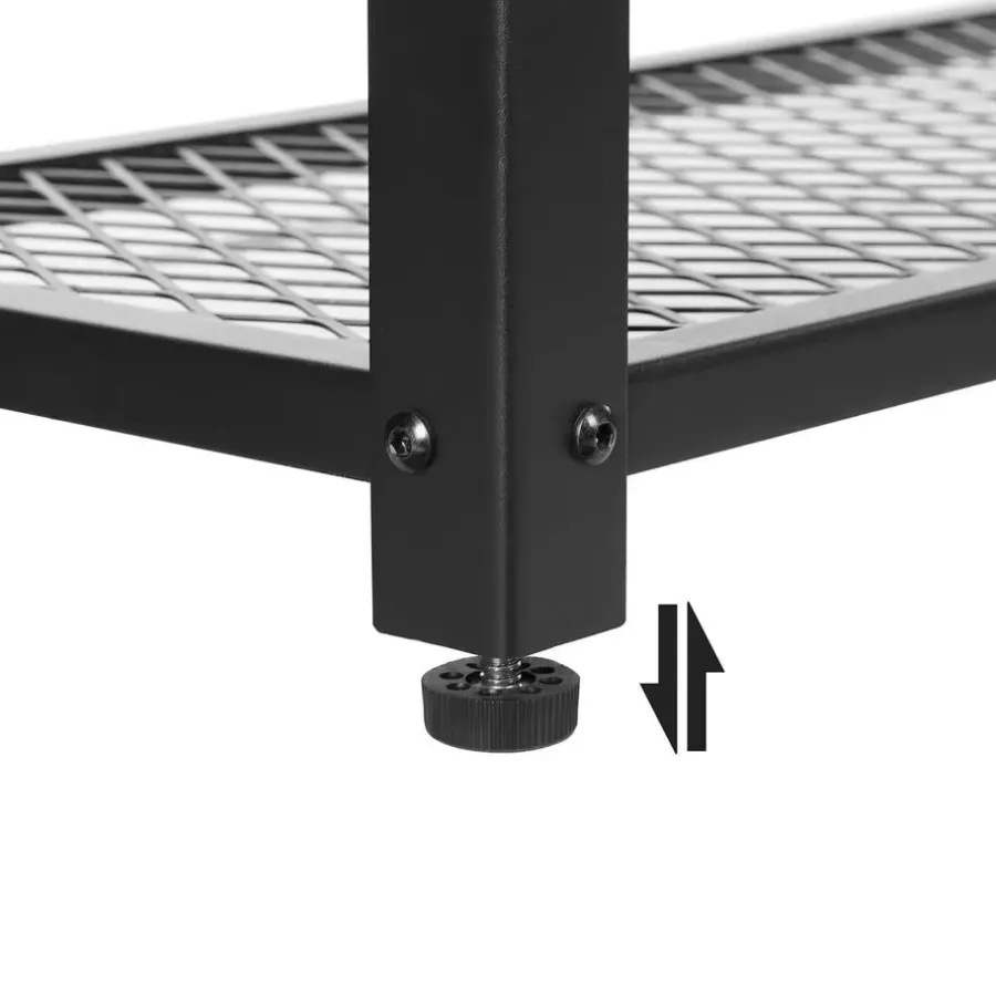 Merkloos Schoenenrek met Industriële Look - Zwart Frame - 73x30x45cm