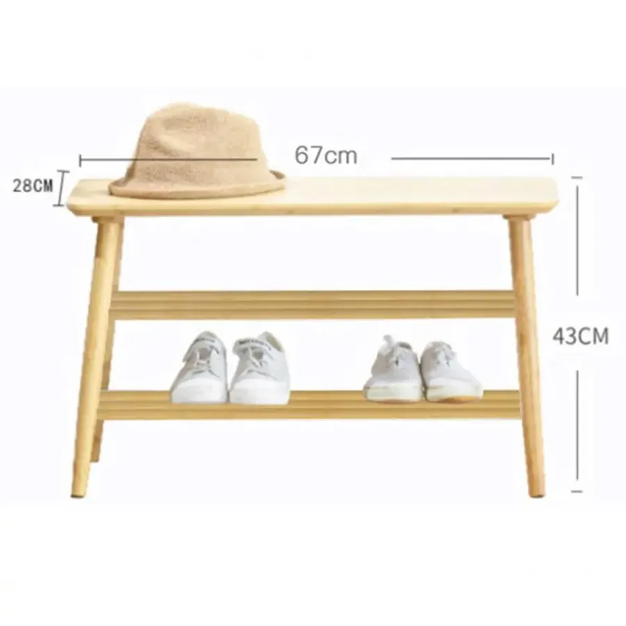 Emob Exclusive Schoenenrek Reini - 67x28x43cm - bamboehout